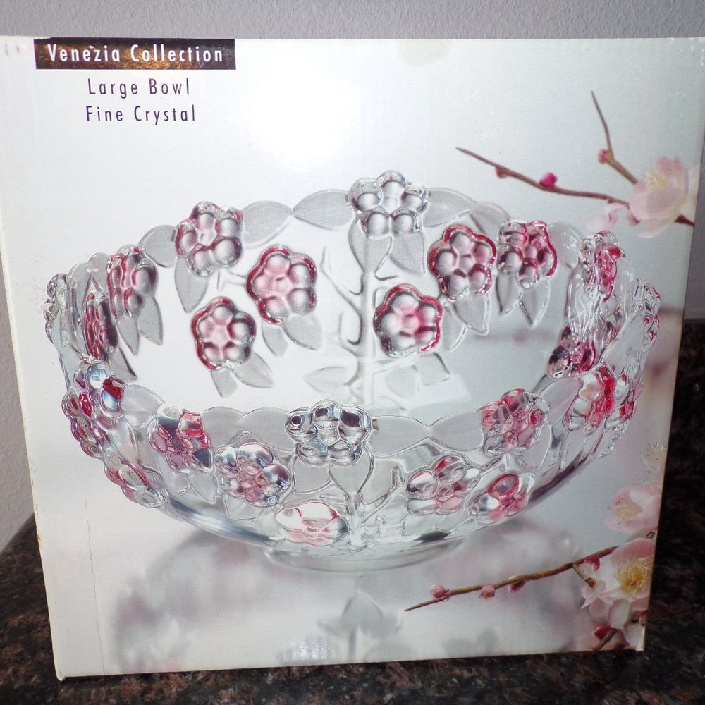 Vintage Venezia Large Crystal Bowl